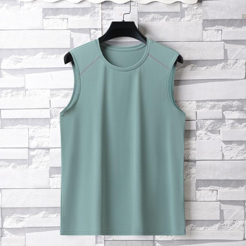 Summer Ice Cool Polyester Cycling Vest for Men Casual Sports Sleeveless Shirt Breathable Sweat Absorbent Plus Size Running Vest