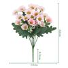 New White Silk Daisy Bouquets Simulation Decorative Plastic Fake Flower DIY Bonsai Home Decor