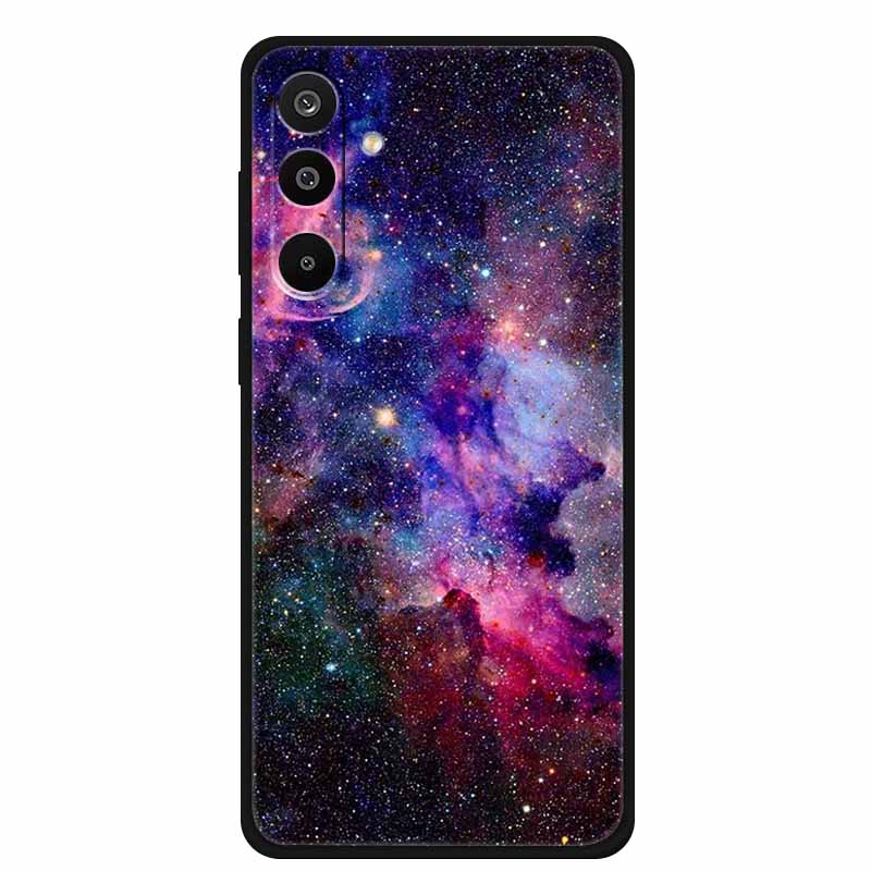For Samsung Galaxy A36 5G Case Flowers Printed Silicone Phone Cases Cover for Samsung A26 5G TPU Shells A 26 36 Black TPU Coques
