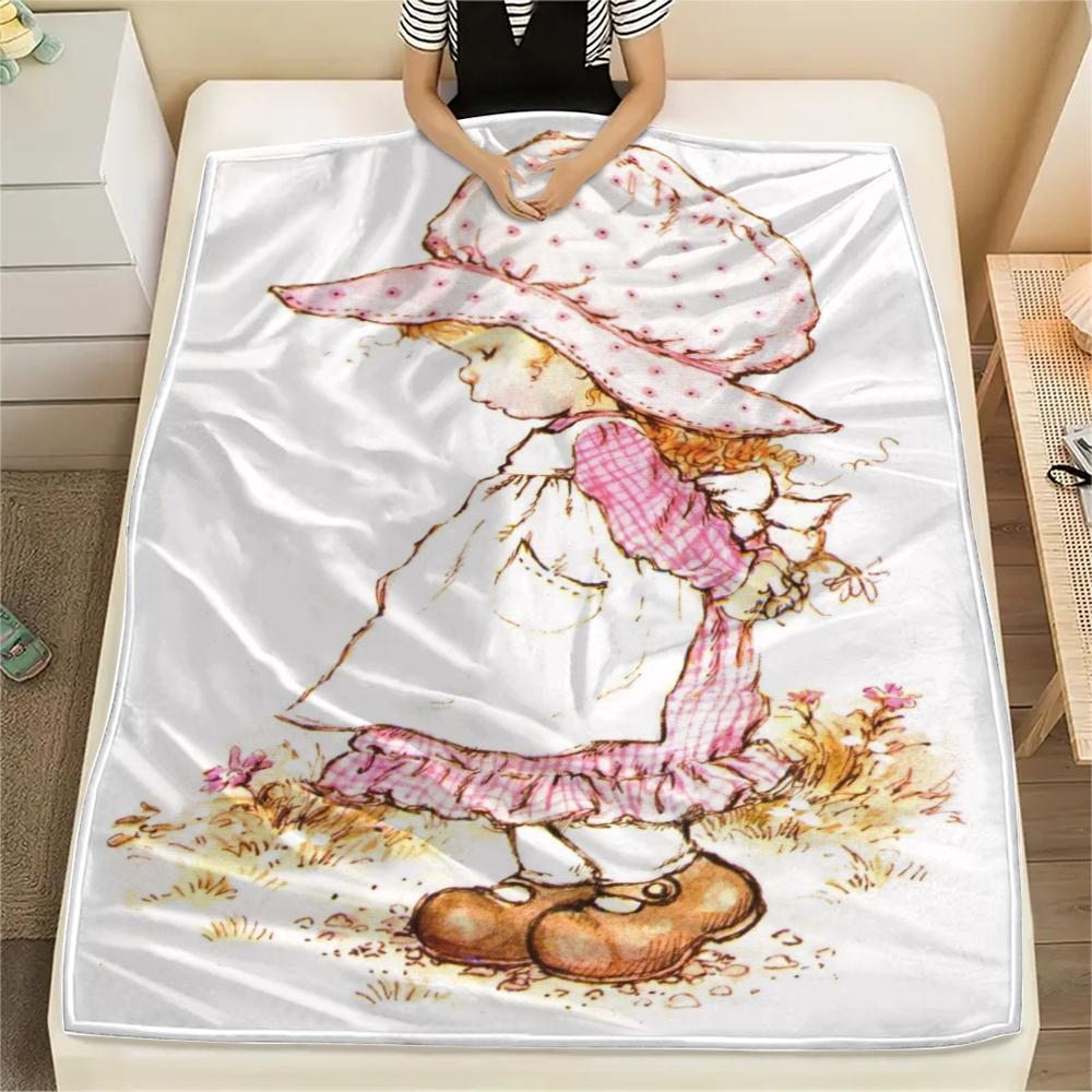 1 ks Flanelová deka se vzorem Sarah Kay, Vysoká kvalita, Pohodlná pro všechna roční období, Domácí dekorace, Teplo a pohodlí, Perfektní pro vánoční dárky144