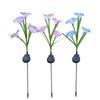 4-Head Solar Trumpet Flower LED Garden Stake Light