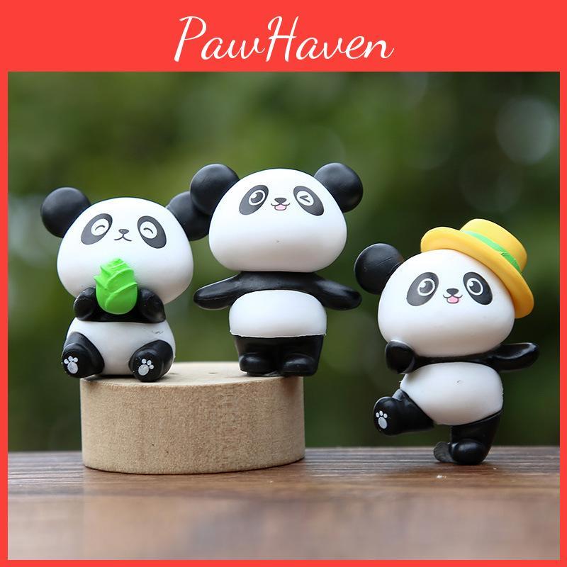 Dancing Panda Baby Desk Car Ornament Pvc Collectible Toy For Kids