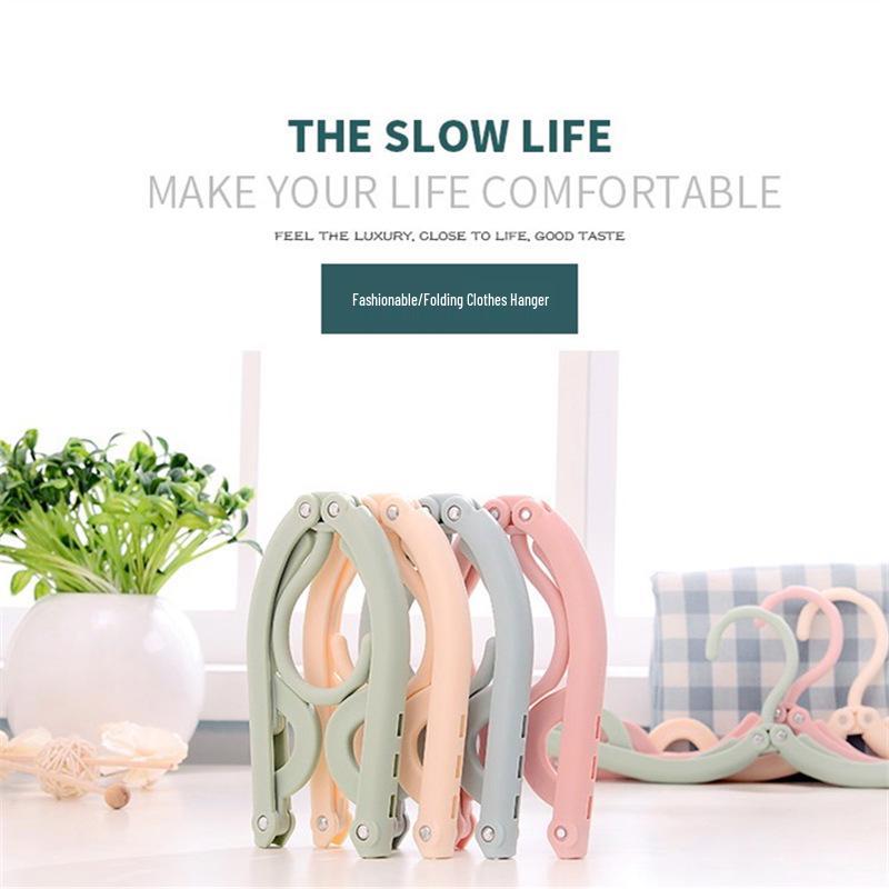 Portable Non-slip Travel Folding Clothes Hanger and Drying Rack for Dorms