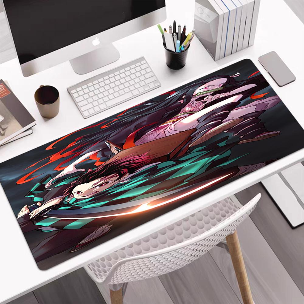 Demon Slayer Theme Mouse Pad, Non Slip Rubber Base, Multifunctional Office & Home Decor, Perfect for Workspace Personalization.