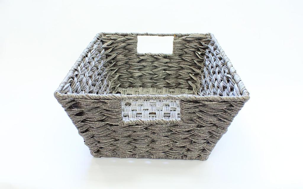 Manyo Resin Water Hyacinth Basket, Gray, 91-444