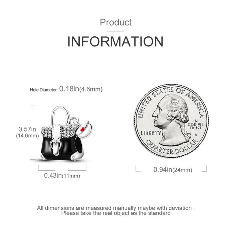 Exquisite Handbag Pendantscopper Plated Original Bead Fit Originalcharms Bracelet Beads Jewelry Fine Gifts For Women