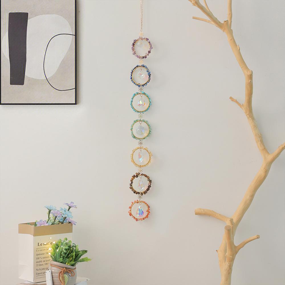 Natural Gravel Dream Catcher Crystal Wind Chime Room Decoration Pendant Aerial Hanging Decoration
