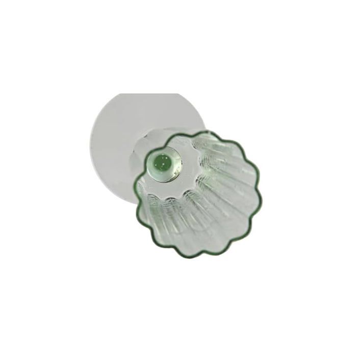 Verres à eau à pied - Home ESPRIT - Lot de 6 - Vert - 12,41x13,65x14,39 cm - Taille unique - Multicolore