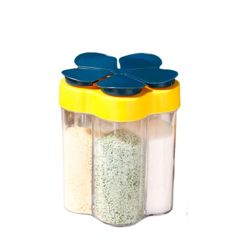 Multi-Color 5-in-1 Kitchen Seasoning Set: Salt Shaker, MSG Container, Spice Jar