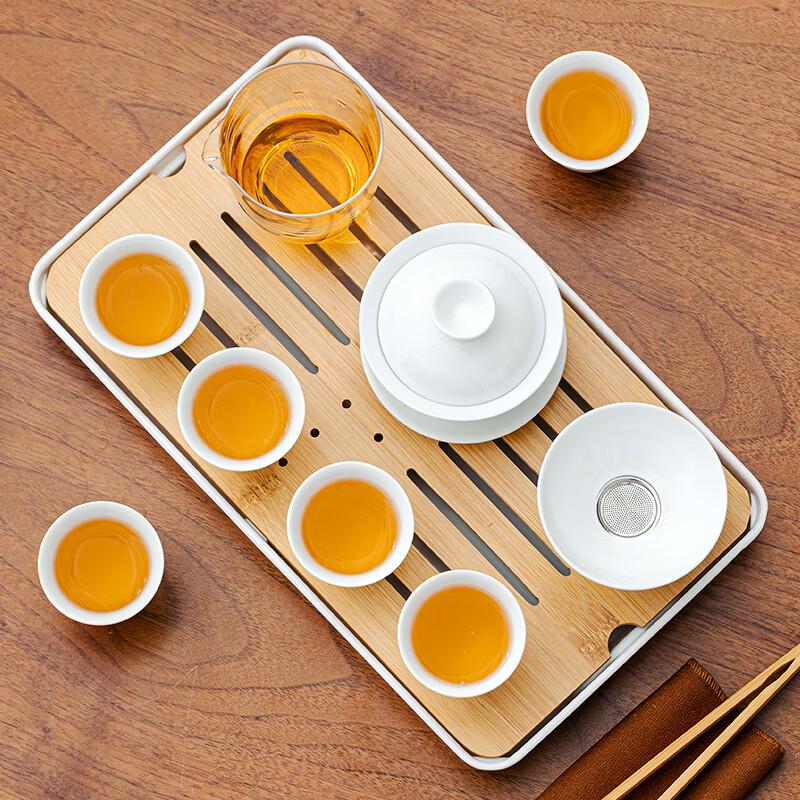 Leshui Nordic Suet Jade Style Travel Tea Set