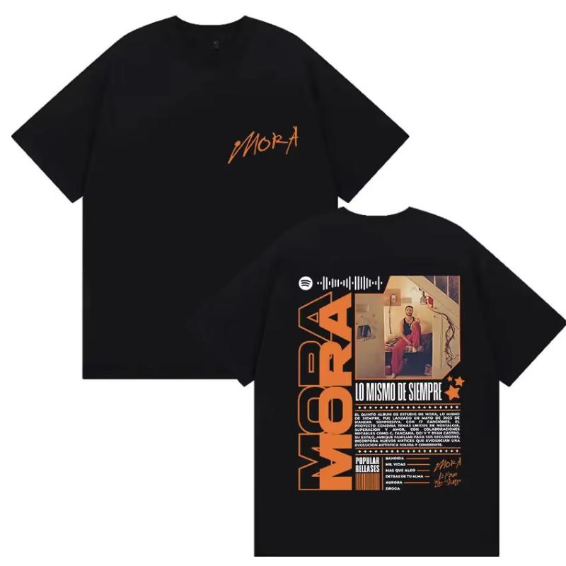 Rapper MORA Album Tour 2025 Merch Tee Shirt Unisexs Women Harajuku Fashion Vintage Tshirt Summer Casual Cotton Oversized T Shirts