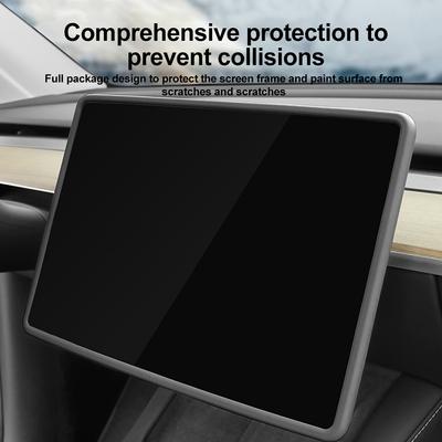 Cadre de protection d'écran en silicone, protection des bords de l'écran, coque de protection pour carrosserie de voiture, contrôle central, nouveaux accessoires pour Tesla Model 3 Y