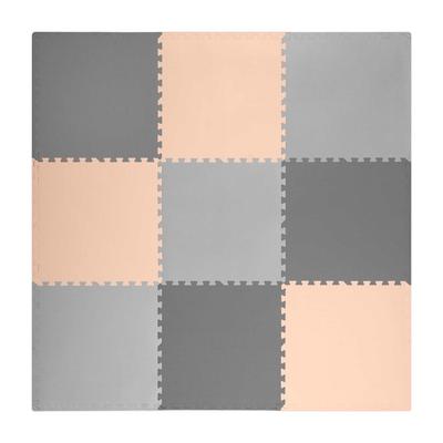 Ricokids Large Foam Puzzle Mat 180X180Cm 9 Pcs Gray-Peach