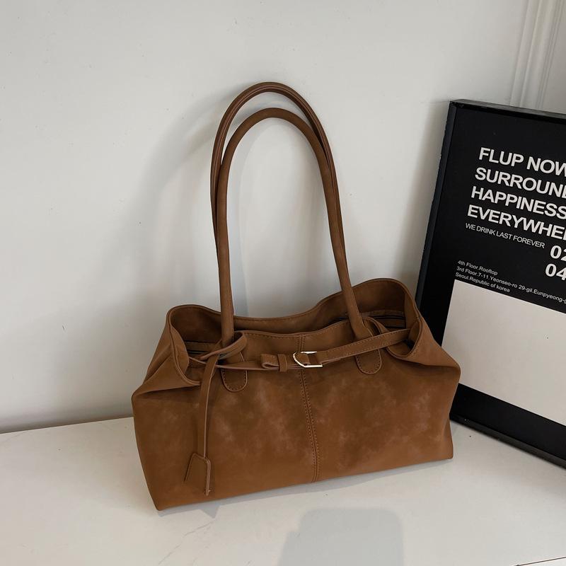 Autumn and Winter Retro Large-capacity Commuter Tote Bag Women's Bag New Fashion Shoulder Underarm Bag Handbag