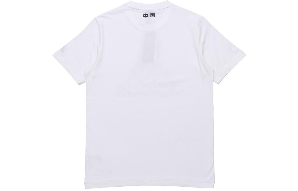 Adidas T Shirts Unisex White Crew Neck Moderate Straight Fit