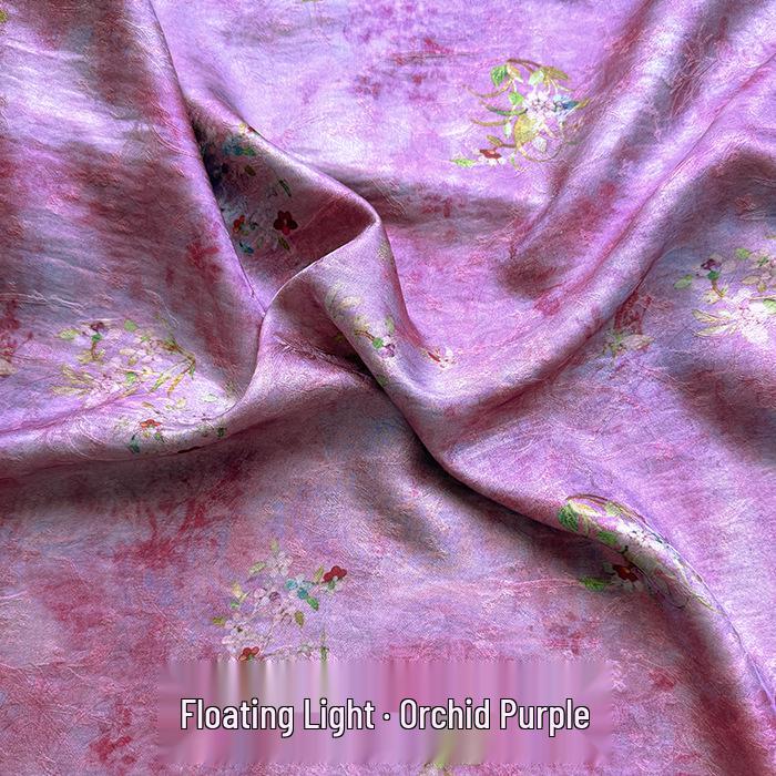 Luxuriös bedruckter Cheongsam-Kleiderstoff aus Seidenimitat, Xiangyun-Garn, weicher chinesischer Tang-Anzug-Stoff