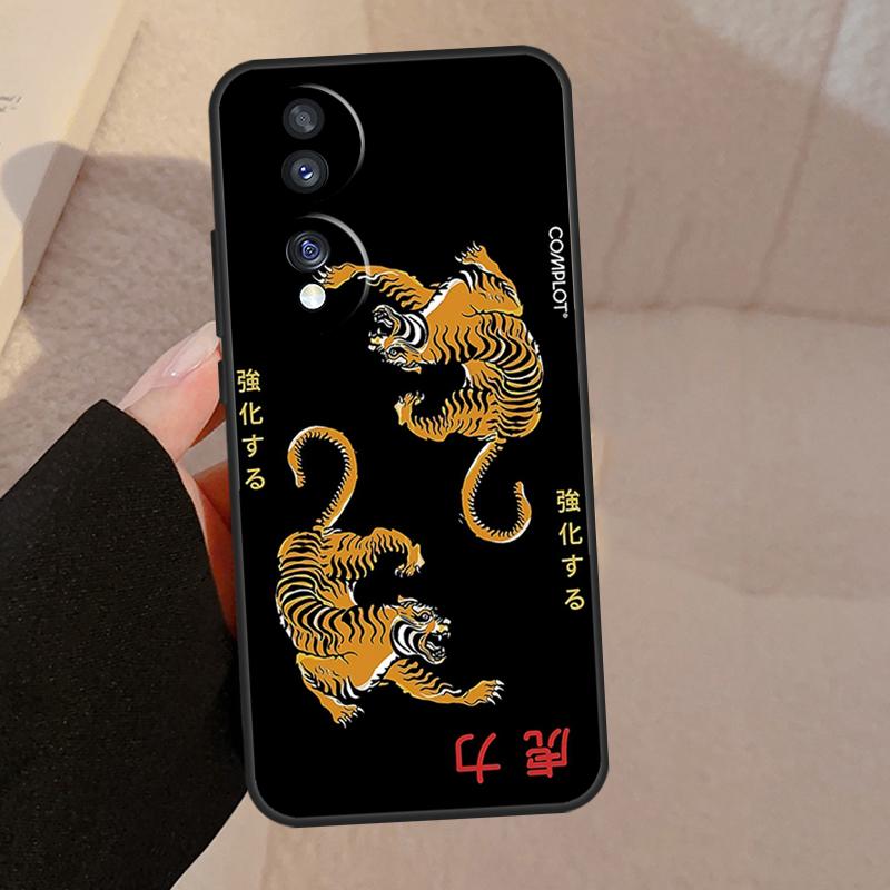 Tiger Red Sun Japan Art Case For Honor X9b X9a X8a X7a X6a X6 X7 X8 X9 8X 9X Honor Magic 5 Pro 50 70 90 Lite Cover