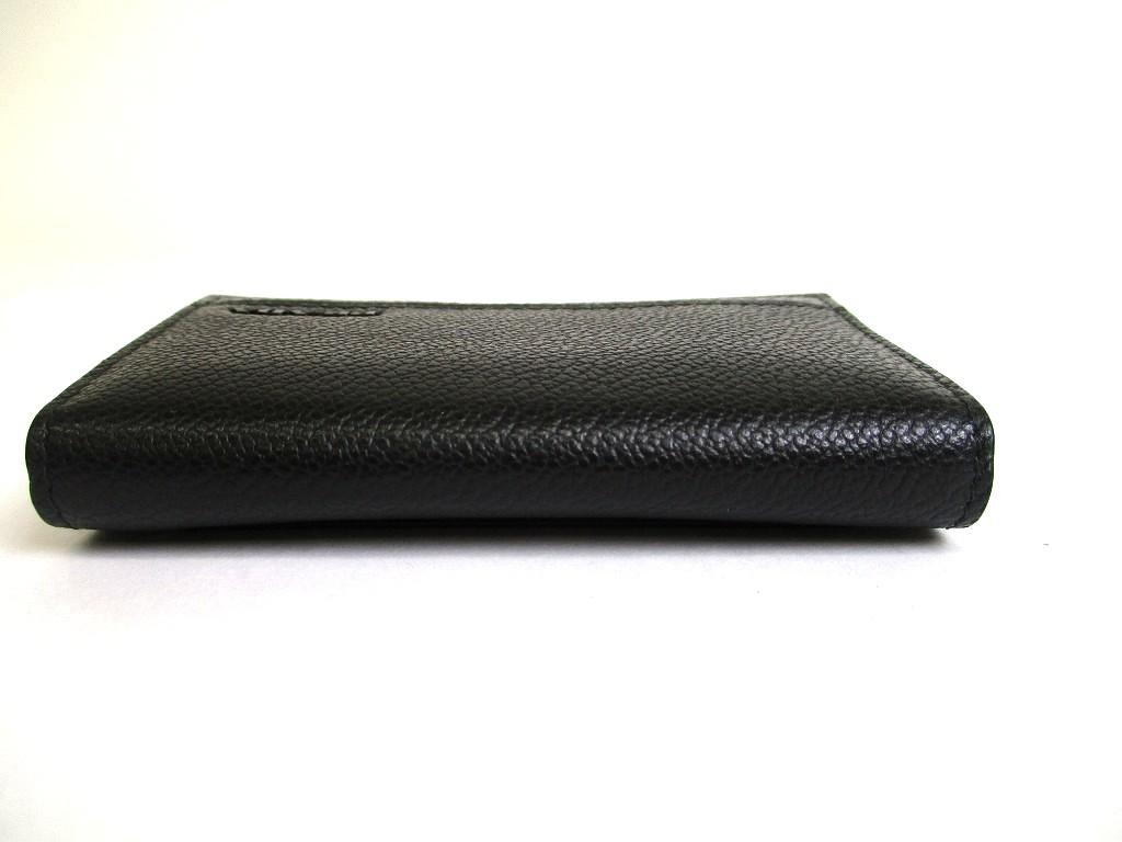 Authentic PRADA Black Grain Leather Card Case Card Holder #b085  Seller refurbished