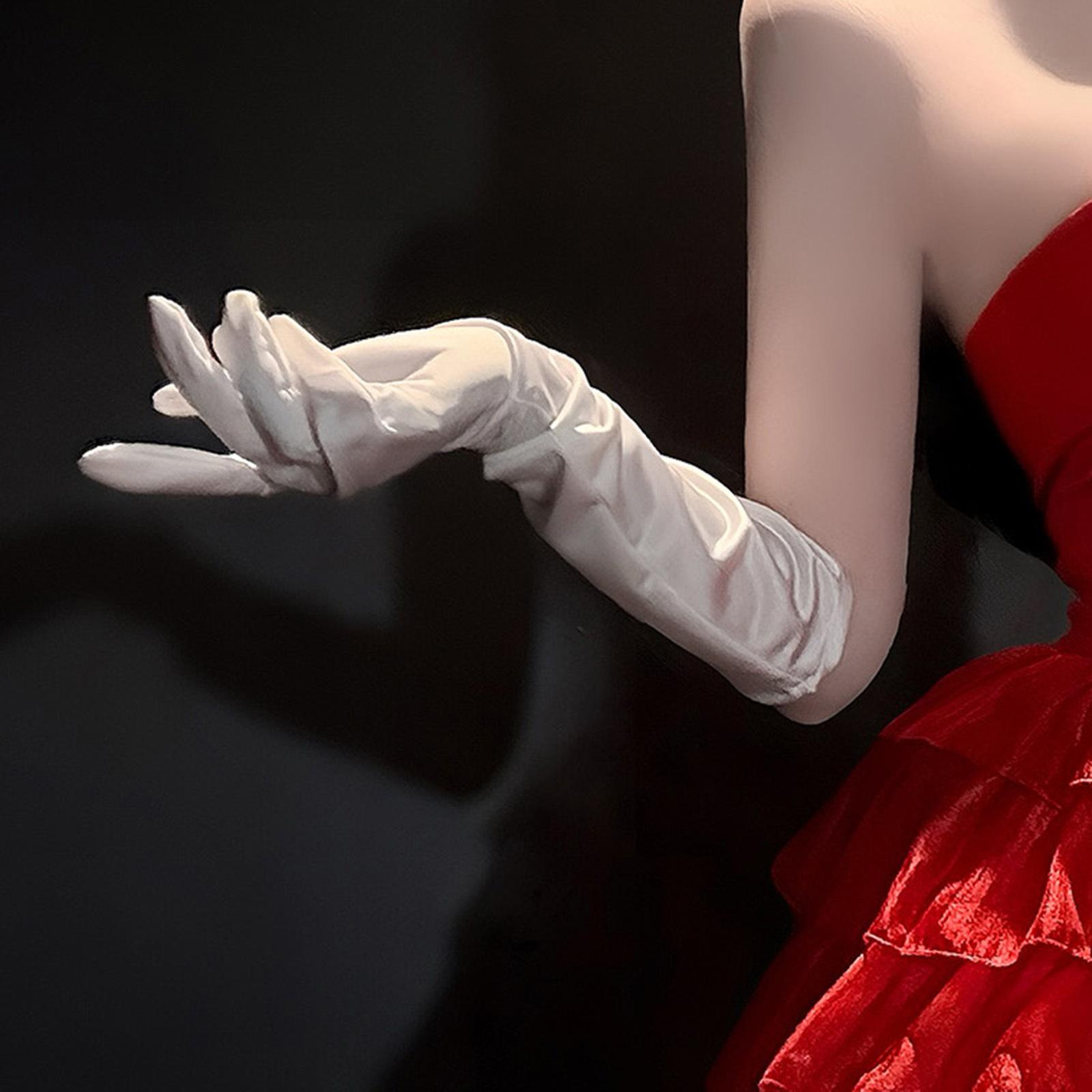 

European and American style super long gloves lace tulle breathable gloves COS role play accessories One size fits all