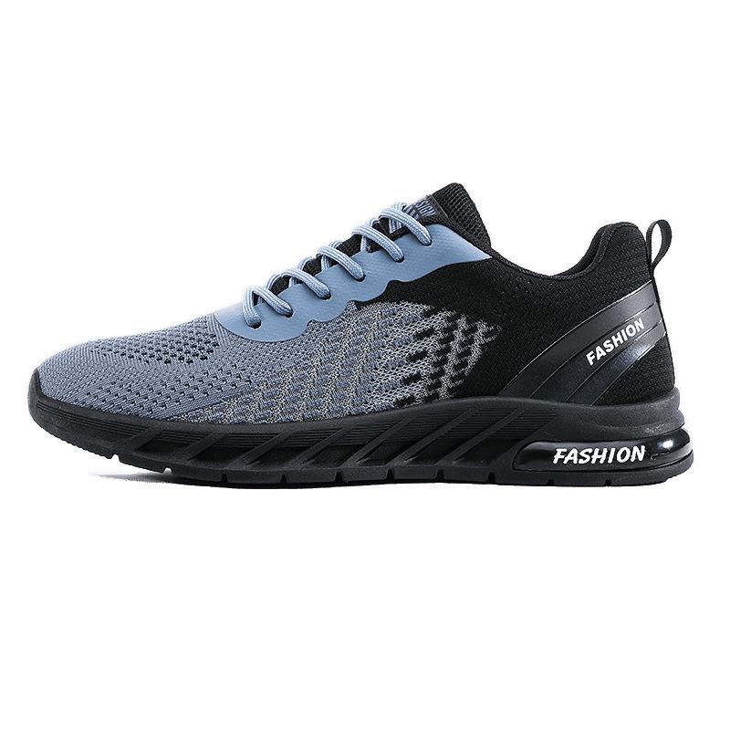 Men's Shoes Summer Mesh Shoes Men's Running Casual Sports Shoes Flying Woven Hollow Breathable Air Conditioning Shoes Douyin 2025