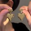 1 Pair Fashionable Personality Elegant Luxury High-end Double Heart Women's Earrings