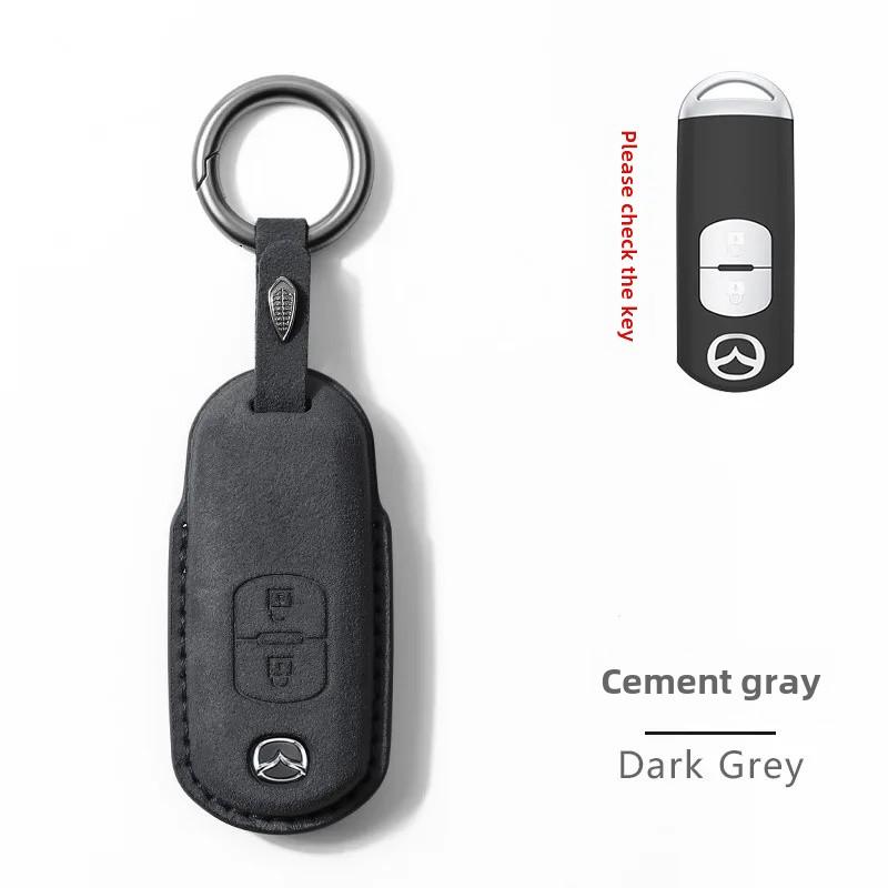 Mazda Car Key Cover Premium Leather Flip Key Case Compatible with Mazda 3 4 5 Models Auto Accessories Shell Buckle Bag