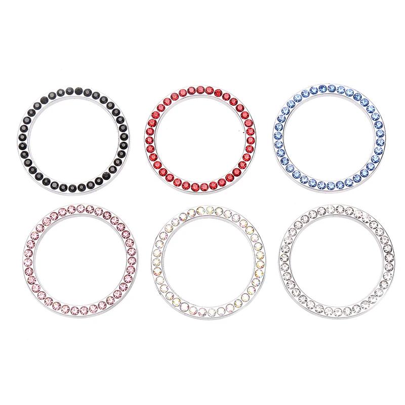 Tlačítko spouštění motoru auta Auto Dekorativní diamantové samolepky Kamínkový prsten Kroužkové ozdoby Ochranný kryt Autopříslušenství Interiér