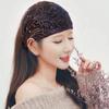 Wide Side Fashion Headwear Women Head Wrap Lace Flower Hairbands Mesh Headband Korean Hair Hoop