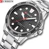 Curren 8426 Men's Luminous Calendar Quartz Watch with Steel Band and Waterproof Feature