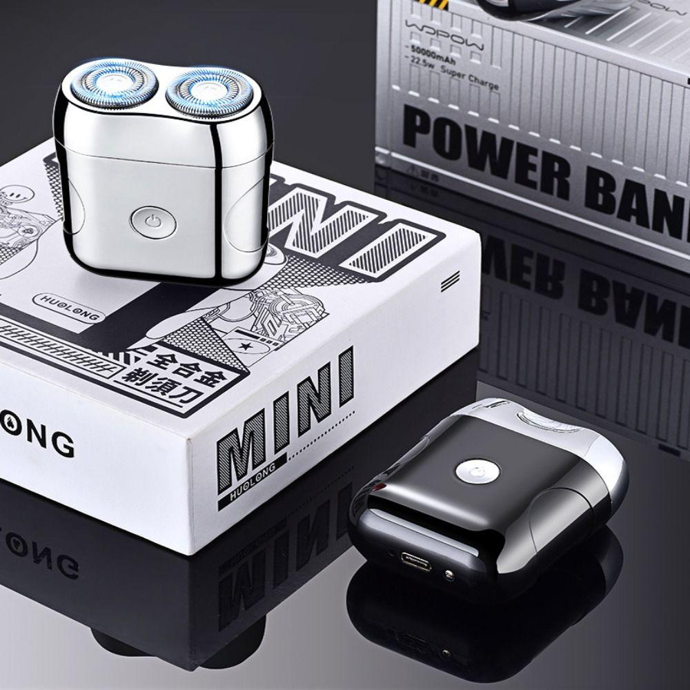 Ultra Clean Electric Shaver Digital Display Mini Shaving Portable Double Head Razor  Men