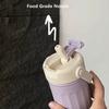 High-Capacity Portable Drinking Bottle 500ml Straw Travel Cup Stainless Steel Thermos Cup  Outdoors