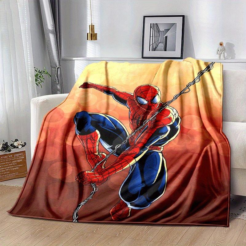 1pc Spider-Man Printing Blanket - Soft, All-Season Throw for Office Blanket,  | Personalized Gift with Adorable Cartoon Design