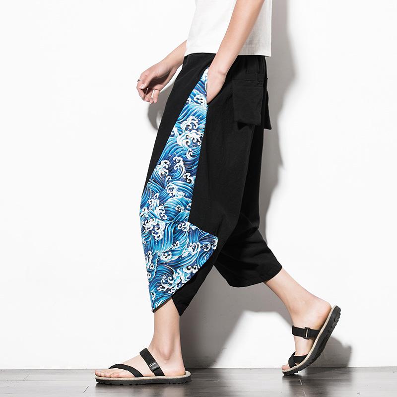 2024 Sommer Herren Baumwolle Leinen Haremshose, Chinesischer Stil, Übergröße, Lässige Mode