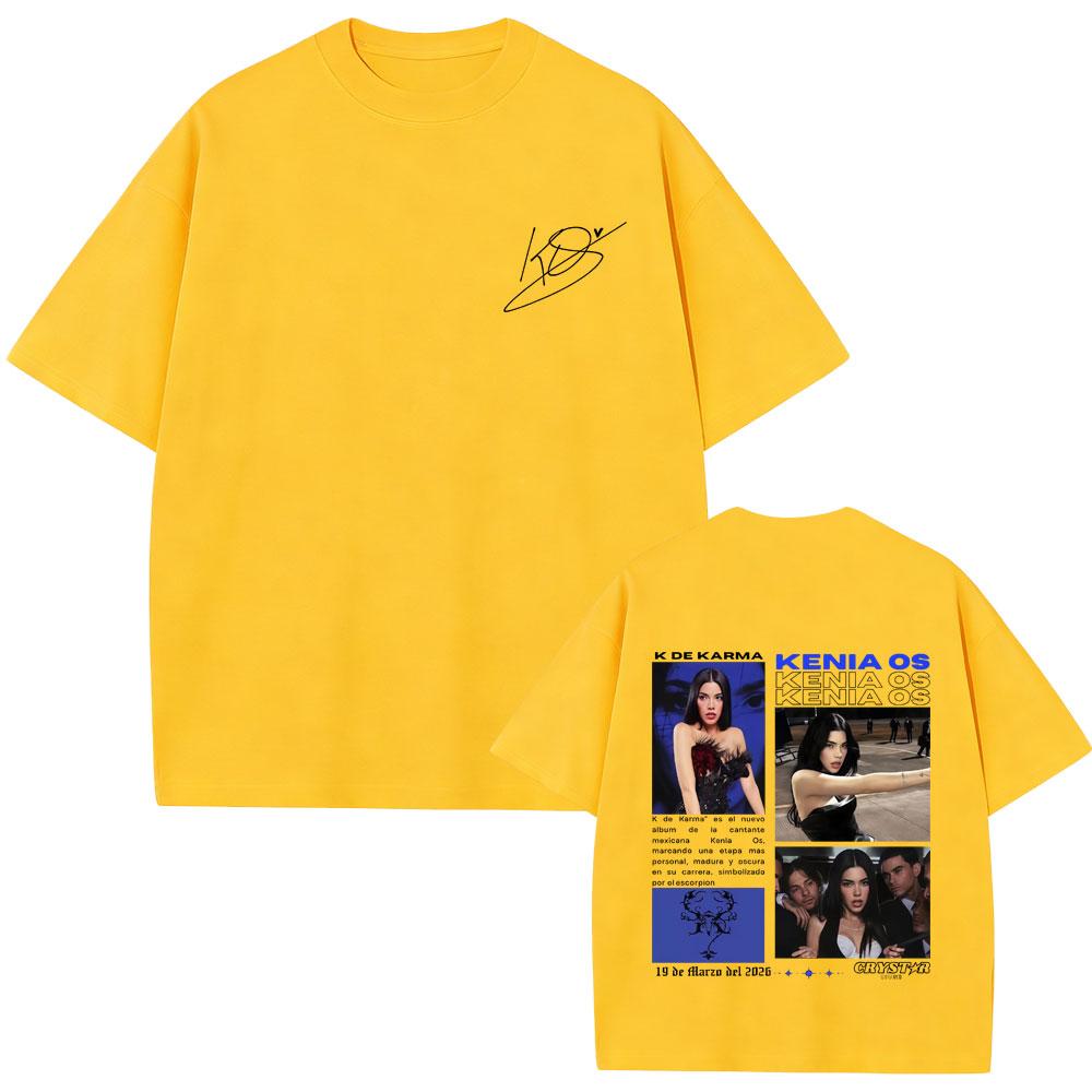 Singer Kenia Os K De Karma Tour 2026 Tshirt Unisex Women Fashion Pop Music Streetwear Unisex High Quality Soft Cotton Tshirts Tops