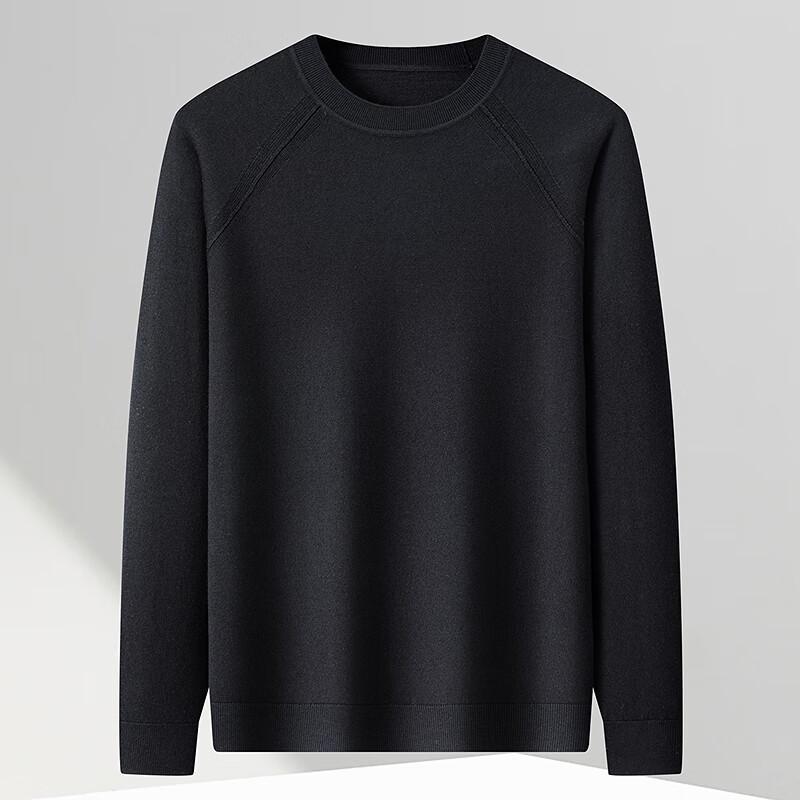 FAPAI Men's Cashmere Wool Blend Round Neck Sweater