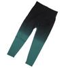 Women Workout Tummy Control Pants High Waist Buttock Lift Seamless Yoga Tights Gradient Black Green L