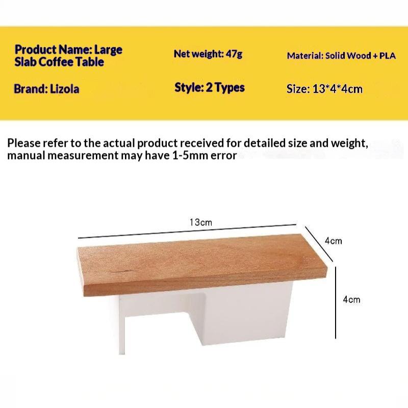1Pcs Wooden Miniature Desk For Dollhouse Natural Minimalist Finish Highly Detailed Sturdy Realistic Decor