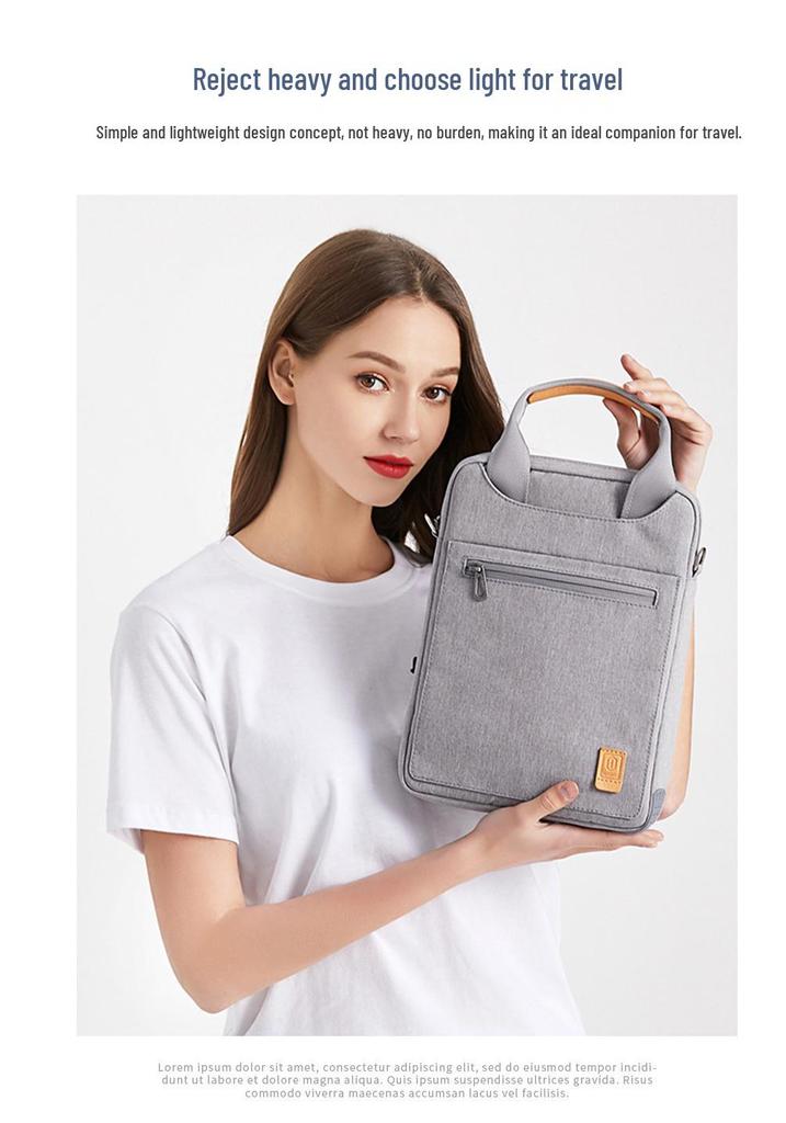WiWU Vertikale Laptoptasche und Tablet-Umhängetasche für 13-Zoll-Notebooks und 12,9-Zoll-iPad Pro