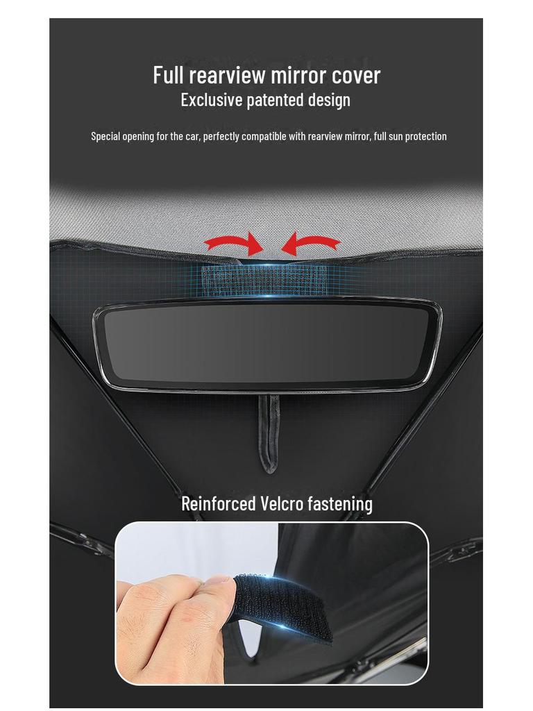 Tesla Electric Car Universal Front Windshield Anti-Glare Sunshade
