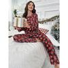 2025 Autumn/Winter Women's Milk Silk Pajama Set - Long Sleeve & Pants, Christmas Style, Hot Seller