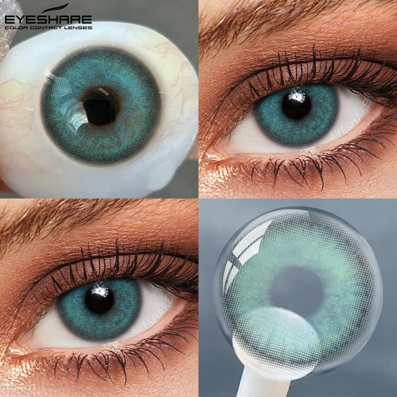 EYESHARE Natural Colored Pupils for Eyes 1 Pair Gray Lenses Cosmetic Brown Beauty Lenses Blue Eye Contact Green y2k Colorcon