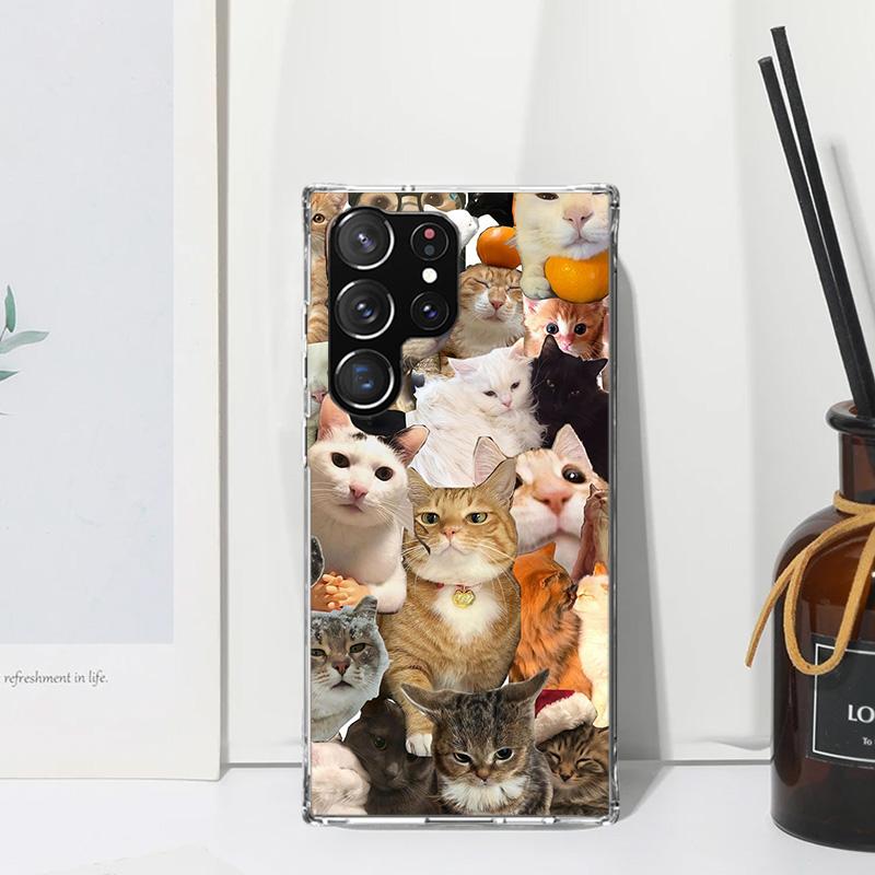 

Crying Cat Memes Phone Case For Samsung Galaxy S26 S25 Edge S24 FE S23 S22 Ultra S21 Plus S20 + Art Fundas Back Cover Galaxy S25 Samsung S21 FE