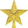 Multicolor 3D Hollowed-Out Star Christmas Tree Topper - Plastic Ornament