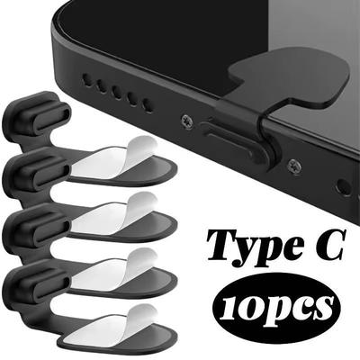 10-2 τεμ. USB C Anti Loss Dust Plugs Type C Κάλυμμα θύρας φόρτισης για Iphone 15 Pro Max 15plus Xiaomi Samsung Topper Cap Dustplugs