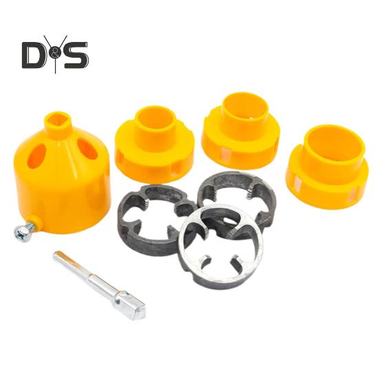 

7/8 шт./комплект электрических дрелей для труб с резьбонарезным набором с 3 размерами плашек, профессиональная электрическая дрель, совместимая с ПВХ водопроводными трубами, резьбонарезные инструменты B