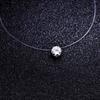 Shiny Clear Zircon Fishing Line Collar Transparent Necklace Choker Jewelry Pendant
