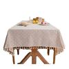 Modern Simple Tablecloth Fabric Polyester Cotton Printing Daisy Tassel Household Rectangular Dining Table Cloth Coffee Table Tablecloth