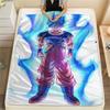 Dragon Ball Character Goku Pattern Flannel Blanket, High Quality Comfortable for All Seasons, Home Decor, Warmth and Comfort, Perfect for Gifts.