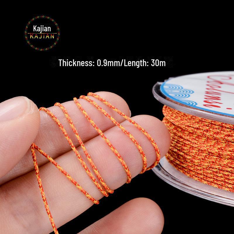 0.9mm Gold Color Hand-Woven Bracelet Rope for DIY Tassels