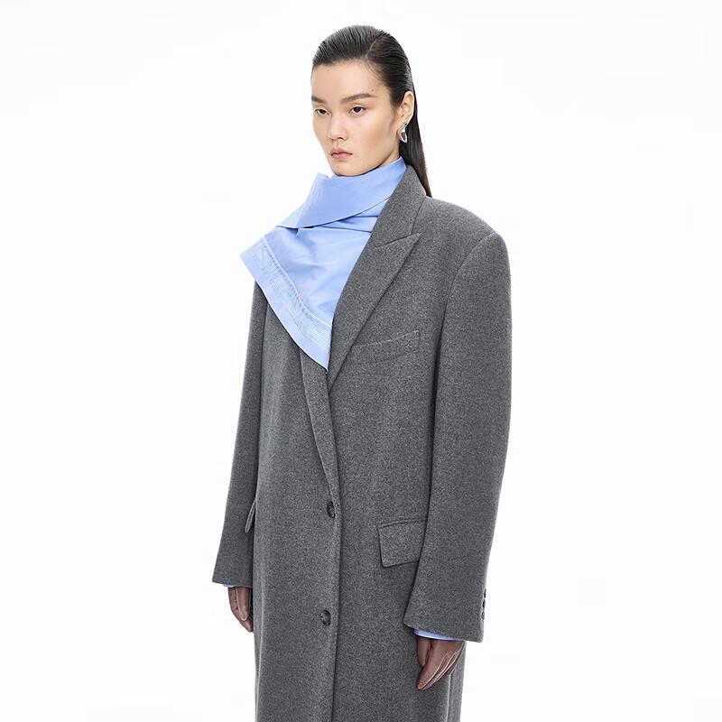 JNBY 2025 Winter Loose 100% Wool Coat